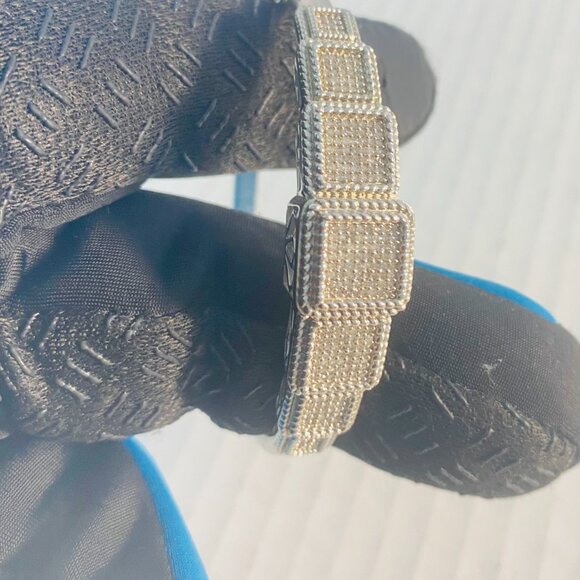 Beautiful Vintage Ornate Sterling Silver Panel Bracelet – Stamped 925 SJD - Picture 9 of 12